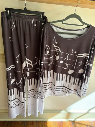 Women music pajama - music, size